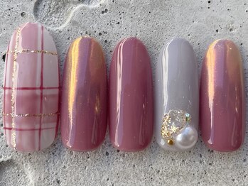 ミラーピンクチェック ¥12000