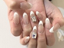 ランド ネイル 博多(LAND)/キラキラフレンチby Minori