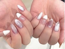 ネイルマジック 仙台一番町店(NAIL MAJIC)/フレンチ×マグネットネイル