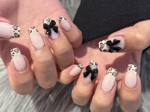 シェルネイル(SHELL NAIL)/レオパードフレンチ/staff:Noa
