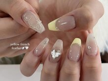ネイルメゾン 梅田(NAIL MAISON)/羽イエローフレンチ