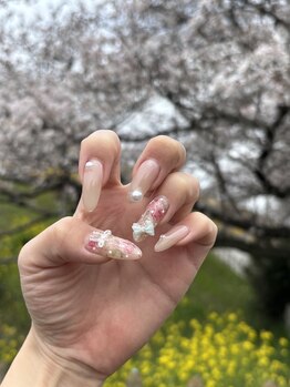 チャーミュー(Charmyu.)/花柄ネイル