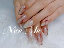 フラッシュ＆ニュアンス風ネイル