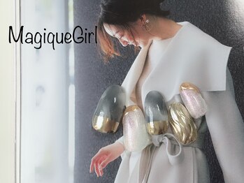ネイルサロン マジックガール(Nail Salon MagiqueGirl)/【マーブルミラーフレンチ】