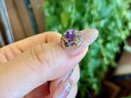 押し花ドームで華やかさアップ♪