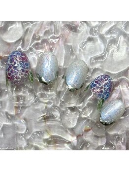 ルージュ(.Rouge)/紫陽花ネイル