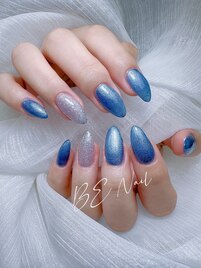 水色マグネットネイル