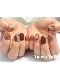 ブラウン＊天然石＊ニュアンス