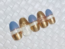 ブルー×ゴールド