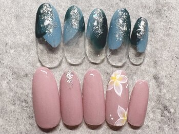 キャンアイドレッシー 博多店(Can I Dressy)の写真/リーズナブルにオシャレを♪ワンカラー¥3500/カラグラ¥3500/フレンチラメライン込¥4000♪写真は¥4000☆
