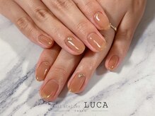 ネイルアトリエルカ(nail atelier LUCA)/M-768 シアーブラウン上品ネイル