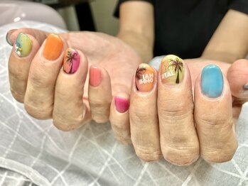 アルシエロ(al cielo)/夏ネイル ヤシの木