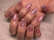 ヘアーアンドエステティック ヴェリス(hair&esthetic Velis)/大人可愛いツイードネイル
