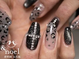 ブラックグレーヒョウ柄