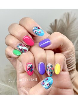 ブルーバードネイル(Blue bird nail)/カラフルnail