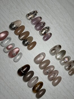 ルリアンネイル(le lien nail)の写真/【オフ込定額アートコース￥6980~】カラー約300種類、ラメ約100種類、デザインも豊富にご用意!カラー変更OK