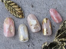 ネイルサロンアンドスクール ミュー(Nail Salon & school mieux)/ニュアンスフラワーネイル