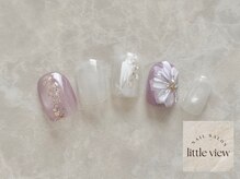 リトルビュー(little view)/ぷっくりパープルフラワー ¥9980