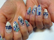 ラウト デコレーションアンドネイルサロン(Lauto Decoration&Nail Salon)/ブルーホワイトネイル