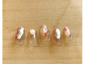 ココルポ 京橋(COCORUPO)/ピンク×ホワイト塗りかけ