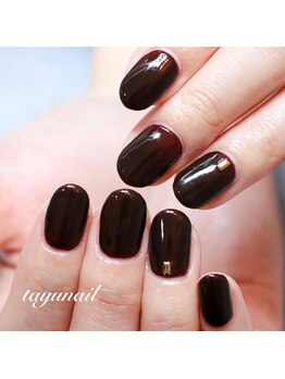 たゆ ネイル(たゆnail)/ボルドーのシンプル秋ネイル＊
