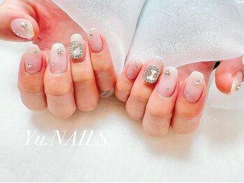 ユーネイルズ 恵比寿(Yu.NAILS.)/春カラー◎清楚乳白デザイン