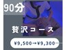 【全身疲労Maxの方】ドライヘッドスパ贅沢コース《90分コース》¥9500→¥9300