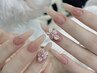 【スカルプ長さだし】INS大人気透け感たっぷり☆ ホワイトフラワー¥10980