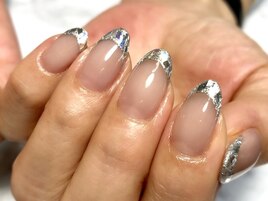 ガラスフレンチネイル