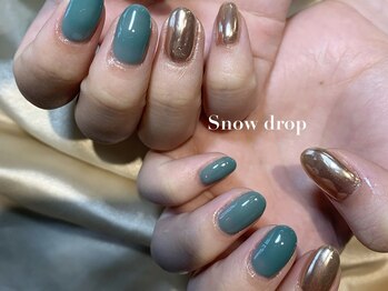 スノー ドロップ(Snow drop)/ミラー、くすみブルー