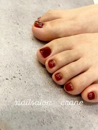 フットネイル　　ワンカラー♪