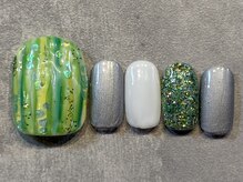 カラネイル 南森町店(calla nail)/ストライプ　ニュアンス