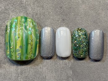 カラネイル 南森町店(calla nail)/ストライプ ニュアンス
