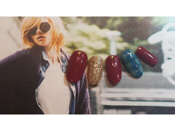 ネイルアンドアイラッシュサロン エスポアール(nail&eyelash salon espoir)/チェック柄ネイル 75分コース