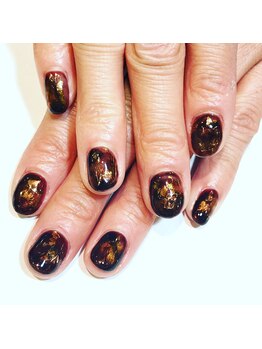 アース ネイルアイラッシュ 前橋店(EARTH Nail&Eyelash)/べっ甲デザイン☆￥8000