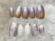 エムドットネイル 池袋(m.nail)/パープルアシメニュアンス