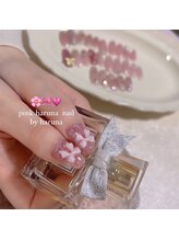 ピンクハルナネイル(pink haruna nail)/リボンネイル