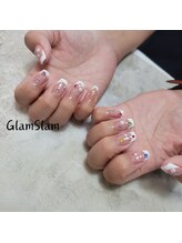 グラムスラム 福島店(GLAMSLAM)/カラフルストーン×フレンチ♪