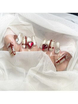 アン ジョーヌドラゴ/【自爪ネイル】チェックネイル