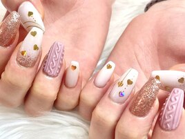 ☆冬のもこもこニットネイル☆