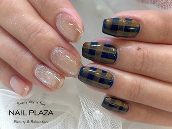 ネイルプラザ 河原町OPA店(NAIL PLAZA)/ギンガムチェック