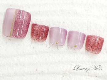 ラグジュアリーネイルズ アカバネ(Luxury Nails Akabane)/キラキラ*ラメフット