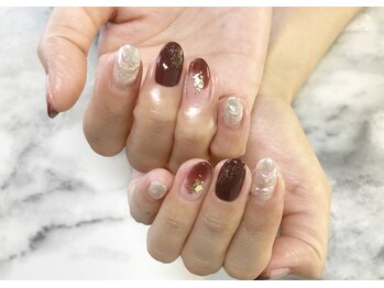 ネイルサロンブラン(nail salon BLANC)/ブラウンのニュアンスネイル