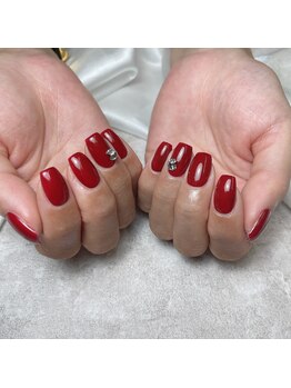 ボルドー/シンプル/ビジュー