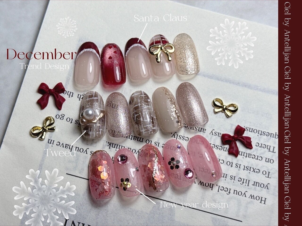 2025年-2026年冬トレンド】ピンク リボンのネイルデザイン集｜人気順