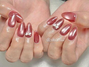 ピカネイル 上野 御徒町(Pika Nail)/マグネットxピンクxパーツ