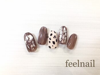 フィールネイル 天神橋店(feel nail)/赤べっ甲/キャメル/着物ネイル
