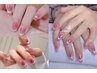【Hand】チークネイル×マグネットフレンチ￥6,980