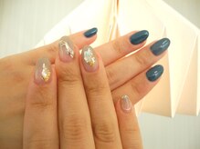ミッシュネイル(mish nail)/ラメグラデ×パーツ
