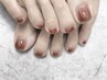 【nail ちゅるちゅる! Foot】オフ、スペシャルケア込み。フットワンカラー